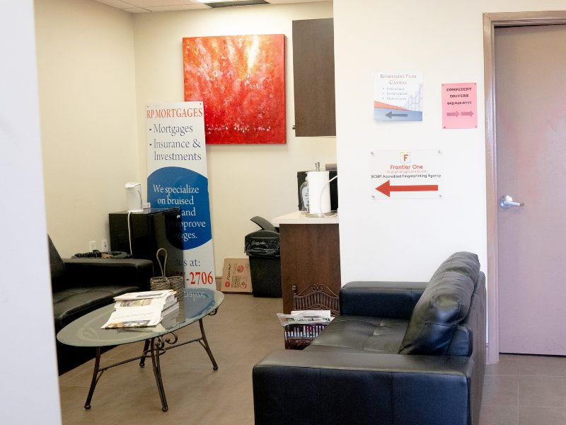 Brampton office: the waiting area