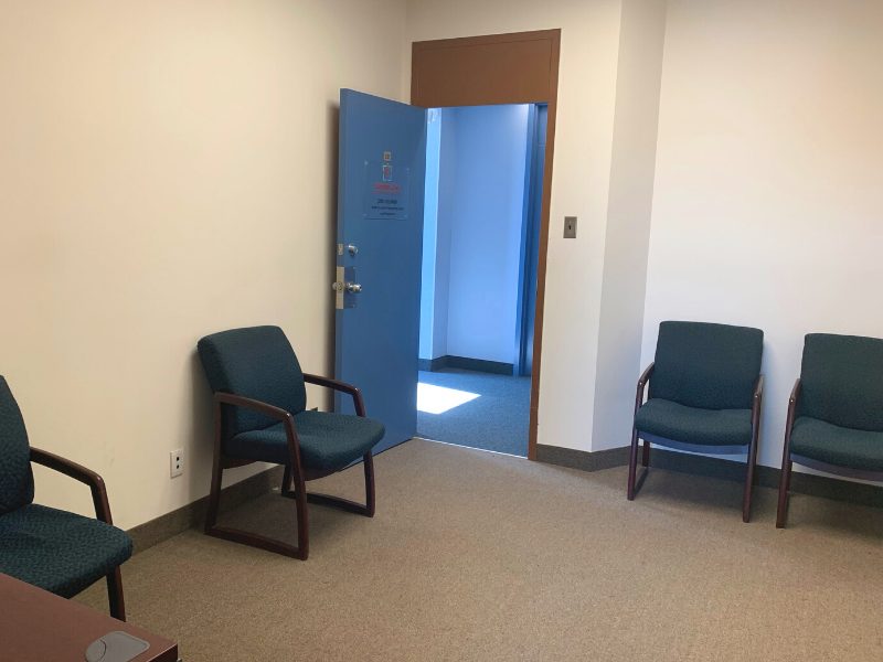 Burlington office: the waiting area