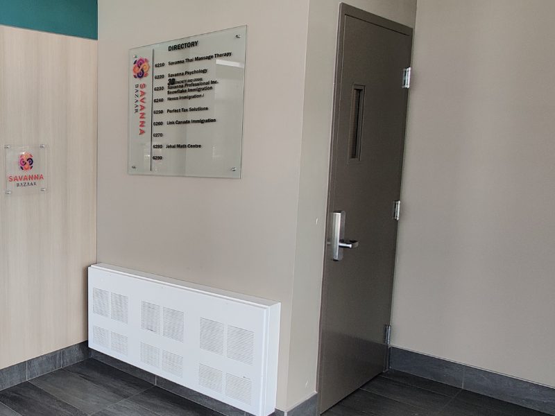 Calgary NE office: stairs to the second floor