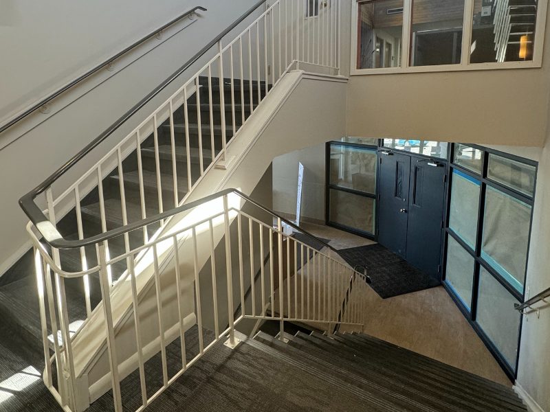 Calgary SE office: stairs to the third floor