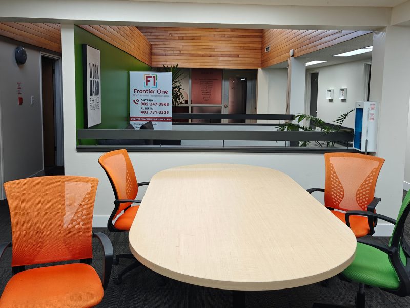 Calgary SE office: seating in the third-floor common area
