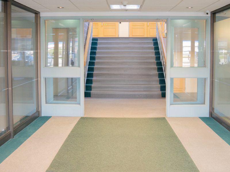 Kitchener office: the entrance at the back of the building