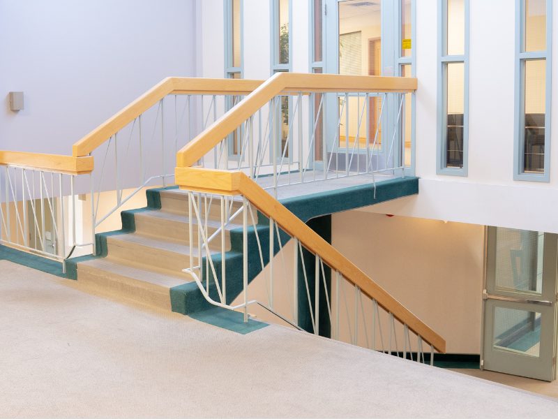 Kitchener office: stairs to the second floor