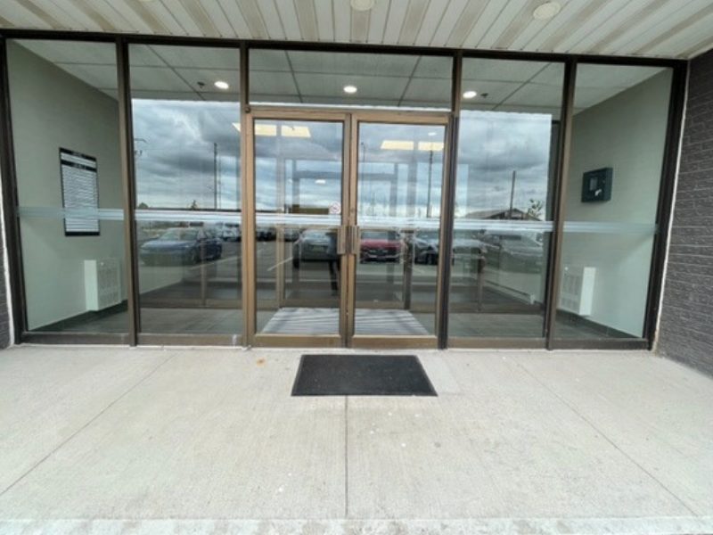 Milton office: the entrance door