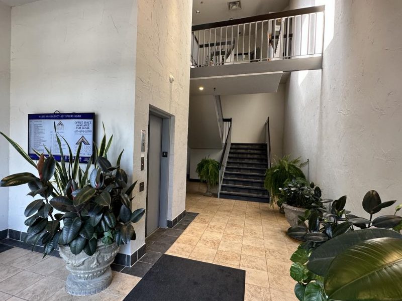 Oakville office: stairs to the second floor