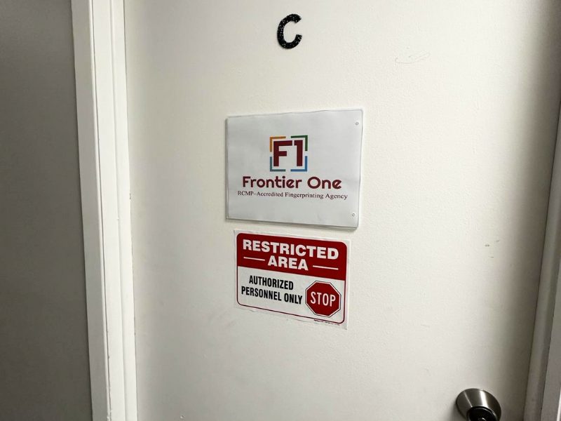 Oakville office: the office door, marked C