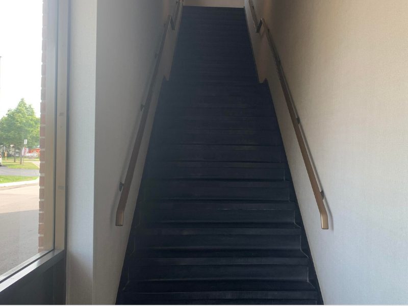 St. Catharines office: the stairs at the main entrance